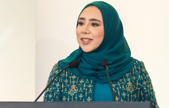 السيدة ميّان بنت شهاب تُلقي كلمة خلال حفل جائزة المرأة العربية لعام 2025