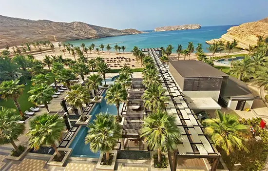 Best Hotels in Oman | 1. Jumeirah Muscat Bay 2. W Muscat 3. Anantara Al Jabal Al Akhdar Resort 4. Al Bustan Palace, a Ritz-Carlton Hotel 5.The Chedi Muscat 6. Six Senses Zighy Bay 7. Dunes by Al Nahda