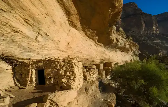 The abandoned cave dwellings of As Sab