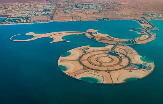 Marjan Island is a man-made island located in Ras Al Khaimah