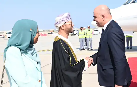 سفر رسمی رئیس جمهور سوئیس به عمان 3 2President of Swiss Confederation Arrives in Oman