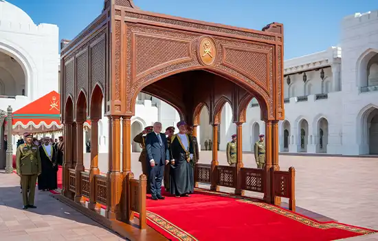 sultan graciously receives the president of germany
