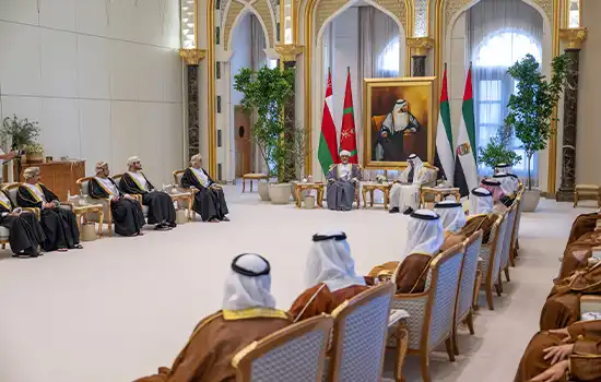 مذاکرات مفصل عمان و امارات در کاخ الوطن ابوظبی