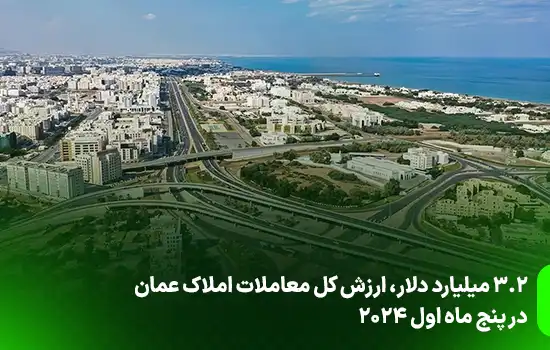 ۳.۲ میلیارد دلار، ارزش کل معاملات املاک عمان در پنج ماه اول 2024 5 ۳.۲ میلیارد دلار، ارزش کل معاملات املاک عمان در پنج ماه اول 2024