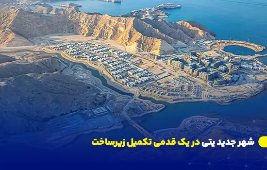 شهر جدید یتی در یک قدمی تکمیل زیرساخت 4 تصویر هوایی از پروژه شهر یتی، یک شهر پایدار در نزدیکی مسقط، عمان.