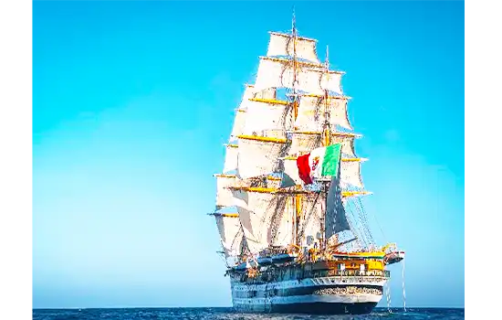 historic amerigo vespucci ship docks in muscat open to the public for three days en