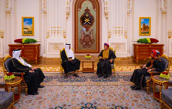 الزيارة الرسمية لأمير دولة قطر إلى سلطنة عُمان ولقاؤه بجلالة السلطان هيثم – 28 يناير 2025 6 official state visit of the emir of qatar to oman and meeting with sultan haitham january 28 2025 IMG002