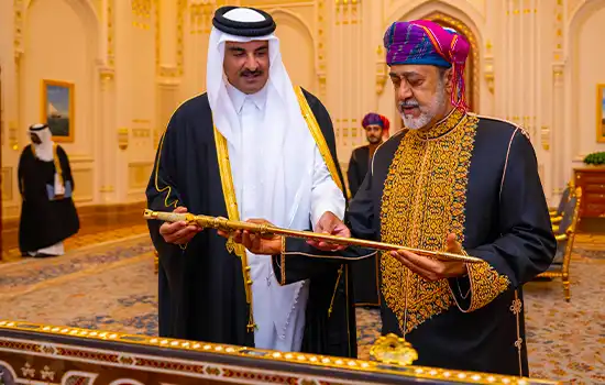 الزيارة الرسمية لأمير دولة قطر إلى سلطنة عُمان ولقاؤه بجلالة السلطان هيثم – 28 يناير 2025 7 official state visit of the emir of qatar to oman and meeting with sultan haitham january 28 2025 IMG003