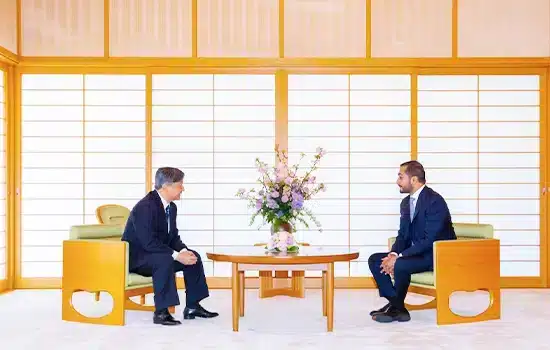 Japanese Emperor Receives Crown Prince Theyazin in Tokyo 2