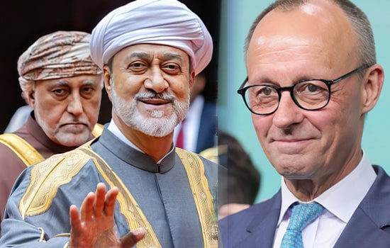 پیام تبریک سلطان عمان به صدراعظم جدید آلمان 3 سلطان هیثم بن طارق، پادشاه عمان، در کنار تصویر فریدریش مرتس، صدراعظم جدید آلمان، در خبر مربوط به پیام تبریک رسمی عمان به مناسبت آغاز صدارت مرتس در سال ۲۰۲۵.