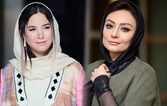 تصویر یکتا ناصر و ستاره پسیانی، بازیگران سینمای ایران، میهمانان ویژه اکران فیلم کوکتل مولوتف در عمان